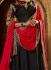 Black raw silk wedding lehenga choli