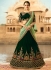 Dark green velvet wedding lehenga choli