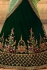 Dark green velvet wedding lehenga choli