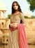 Beige and pink silk wedding lehenga choli