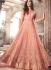 Sonal Chauhan peach color net wedding anarkali