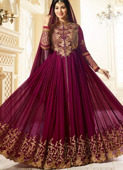 Ayesha Takia Purple color georgette party wear salwar kameez