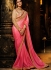 Pink color chinon Party wear saree