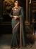 Grey color silk Party wear saree