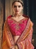 Pink Banarasi silk pure wedding wear saree