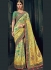 Pista green Banarasi silk pure wedding wear saree