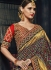 Multi color Banarasi pure silk wedding wear saree