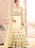 Cream georgette wedding wear salwar kameez