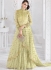 Pista Green color georgette and net party wear ghaghara 2-in-1 look
