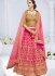 Pink color paris silk wedding lehenga choli