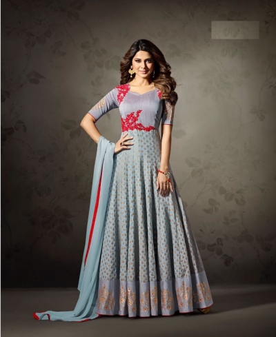 Jennifer Winget Grey anarkali