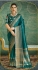 Bottle green handloom weaving silk double blouse saree