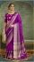 Purple color handloom weaving silk saree