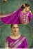 Purple color handloom weaving silk saree