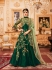 Bottle green silk wedding wear anarkali suit