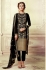 Black georgette straight cut salwar kameez