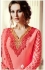 Pink georgette straight cut salwar kameez