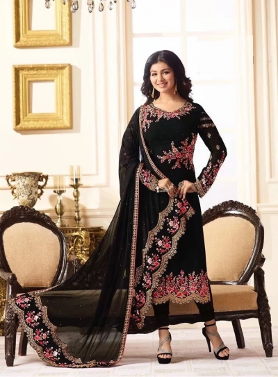 Ayesha Takia Black color georgette party wear salwar kameez