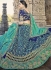 Blue color designer wedding lehenga