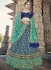 Blue color designer wedding lehenga