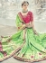 Green and pink silk wedding wear saree