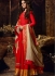 Jennifer Winget red slub satin anarkali