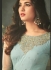 Sonal Chauhan sky blue net wedding lehenga kameez