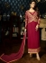 Malaika Arora khan georgette maroon color party wear salwar Kameez