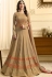 Sophie Choudry beige raw silk wedding anarkali