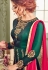 Emerald green color silk wedding anarkali suit