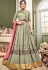 Grey color georgette wedding anarkali suit