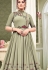 Grey color georgette wedding anarkali suit