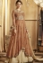 Brown and beige color georgette party wear lehenga kameez