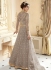 Grey color net party wear anarkali suit