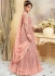 Pink color net party wear anarkali suit