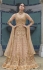 Beige color net party wear anarkali