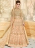 Peach color net party wear Lehenga choli