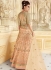 Peach color net party wear Lehenga choli