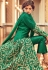 Green color tafetta silk party wear anarkali suit