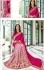 Pink georgette embroidered party wear saree 88028