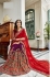 Red georgette embroidered party wear saree 88032