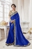 Blue georgette party wear saree 8901