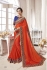 Orange georgette party wear saree 8902