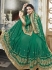 Green georgette embroidered party wear saree 5609