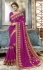 Pink georgette embroidered party wear saree 5616