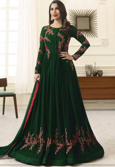 Sophie Choudry Green georgette wedding anarkali 192