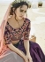 Purple and peach silk wedding lehenga