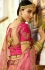 Pink color shaded silk bridal lehenga