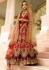 Maroon and red color silk shaded bridal lehenga choli