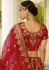 Red color silk bridal lehenga choli